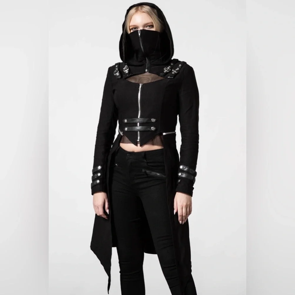 NWT Killstar The Watcher Coat Jacket Black Size XXL - Picture 4 of 16